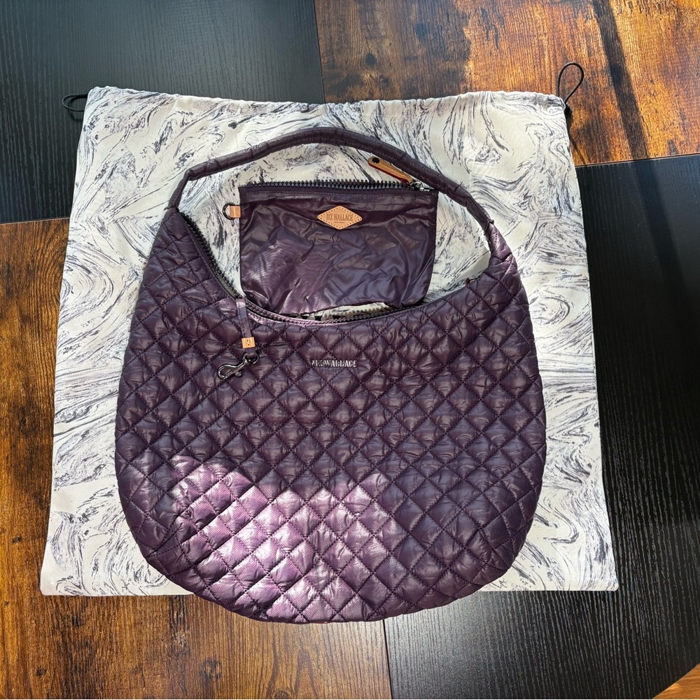 MZ Wallace Raisin Large Metro Shoulder